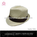 Günstige White Fedora Hut mit Black Band